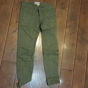 Current/Elliot Olive Skinny Jeans